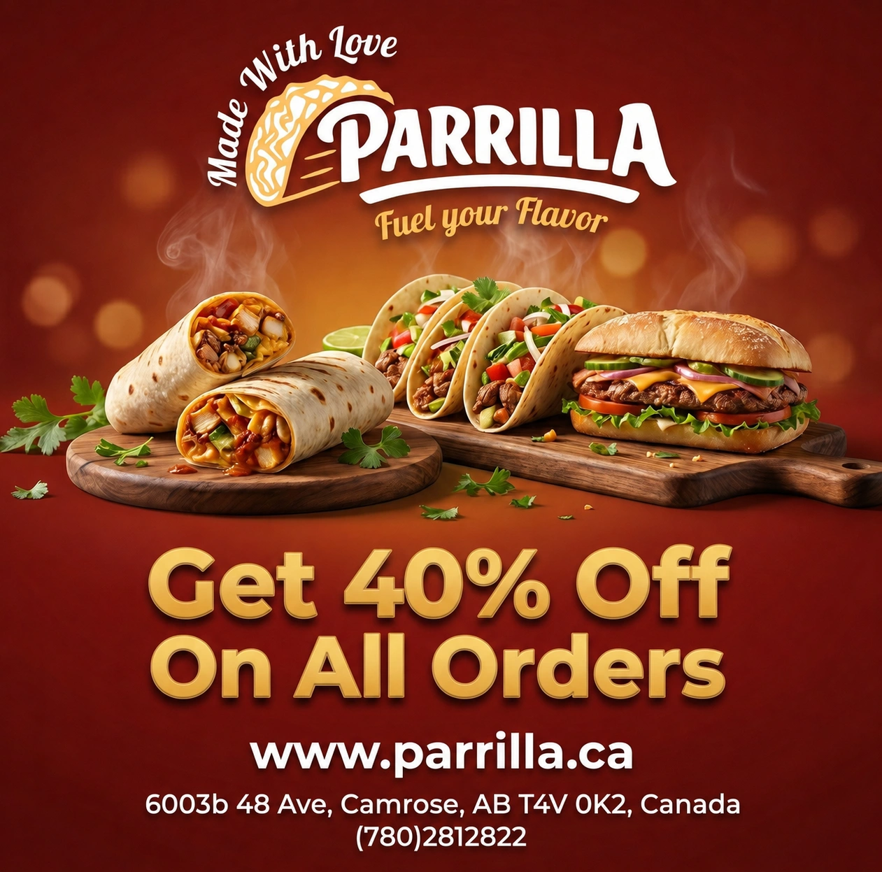 Parrilla Inc Camrose Special Offer - Mexican Food Deals