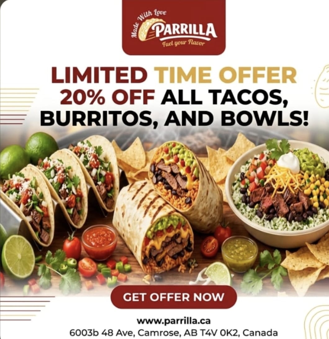 Parrilla Inc Camrose Special Offer - Mexican Food Deals